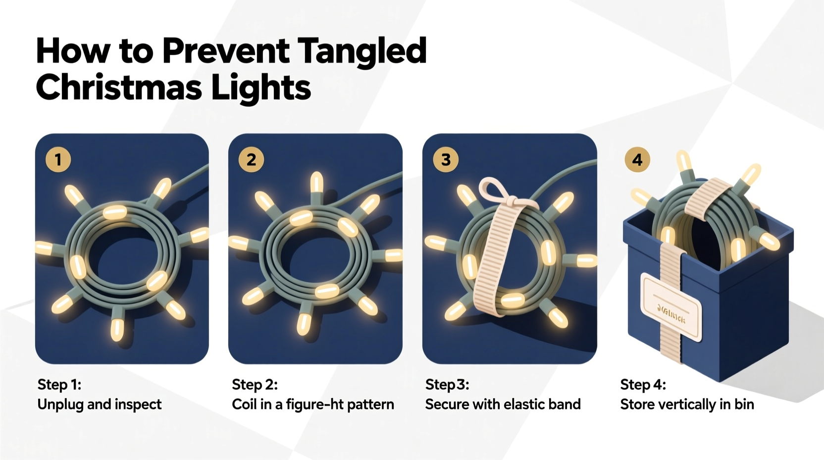 how to prevent tangled christmas lights in storage with smart wrapping techniques