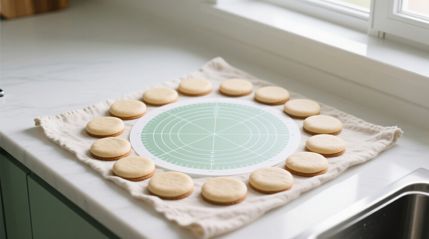 make perfectly round cookies every time with a paper to