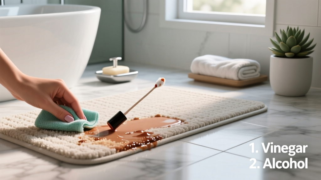Tested: How to Get Nail Polish Out of Bath Mat Fast