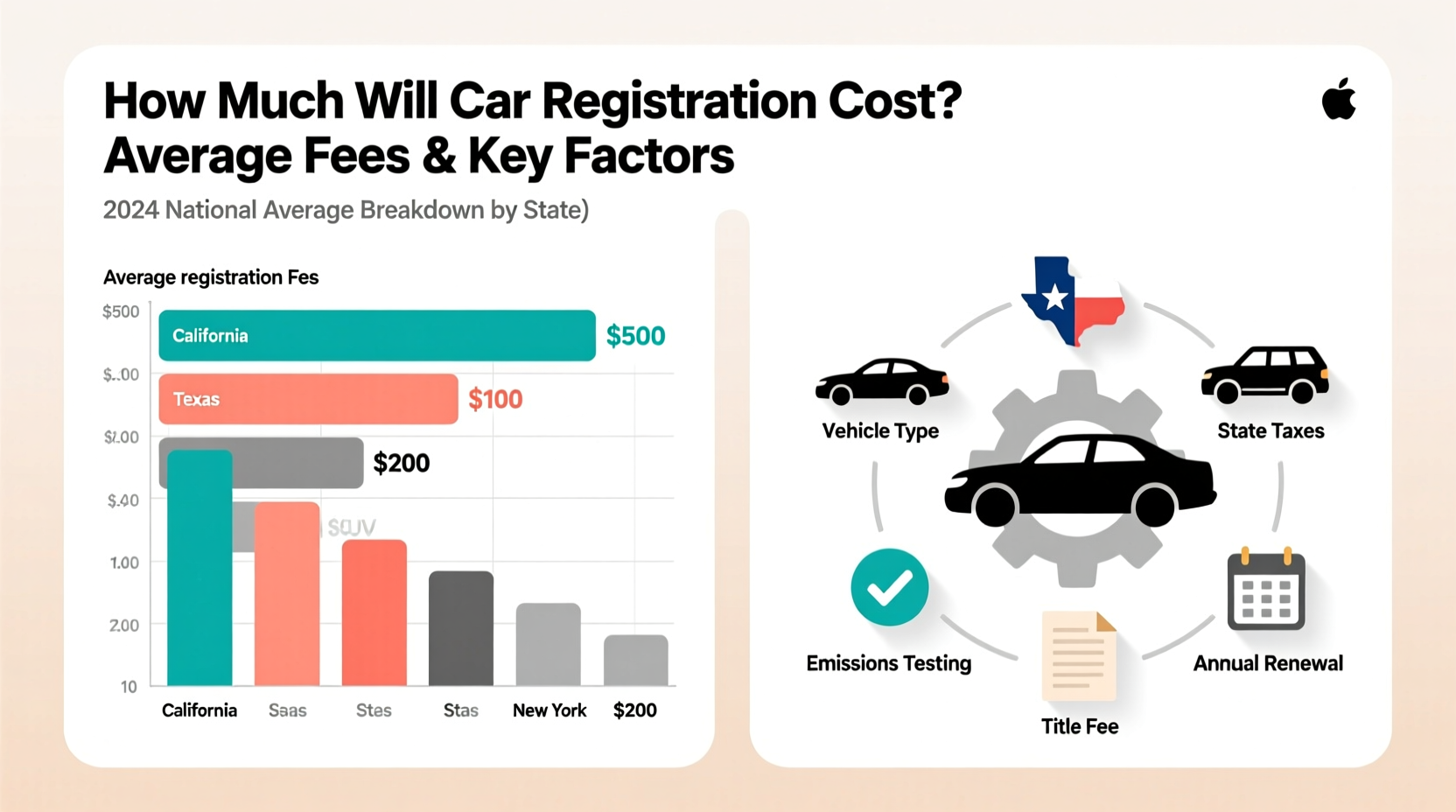 how much will car registration cost