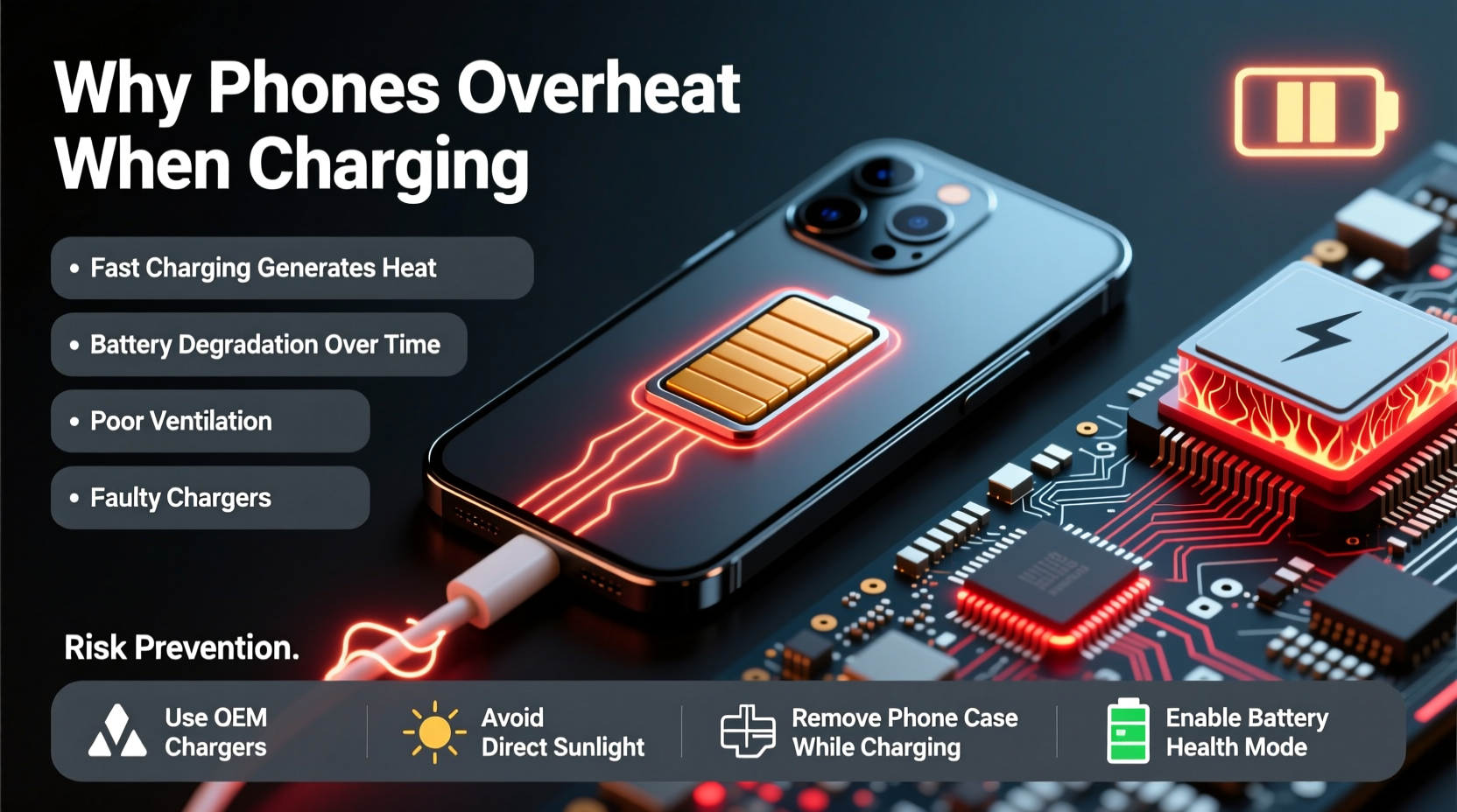 why does my phone overheat when charging and how to prevent risks