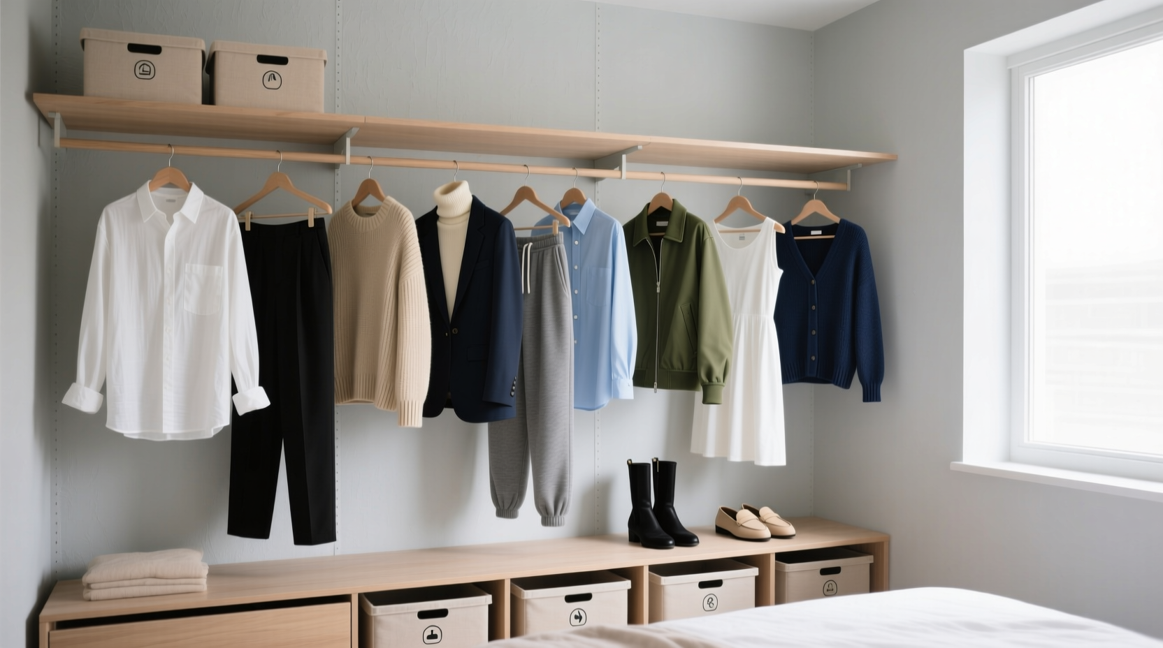 closet organization tips minimalist item system