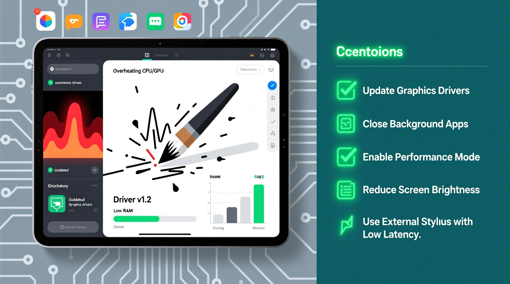 why does my tablet lag when drawing apps and fixes for smoother use