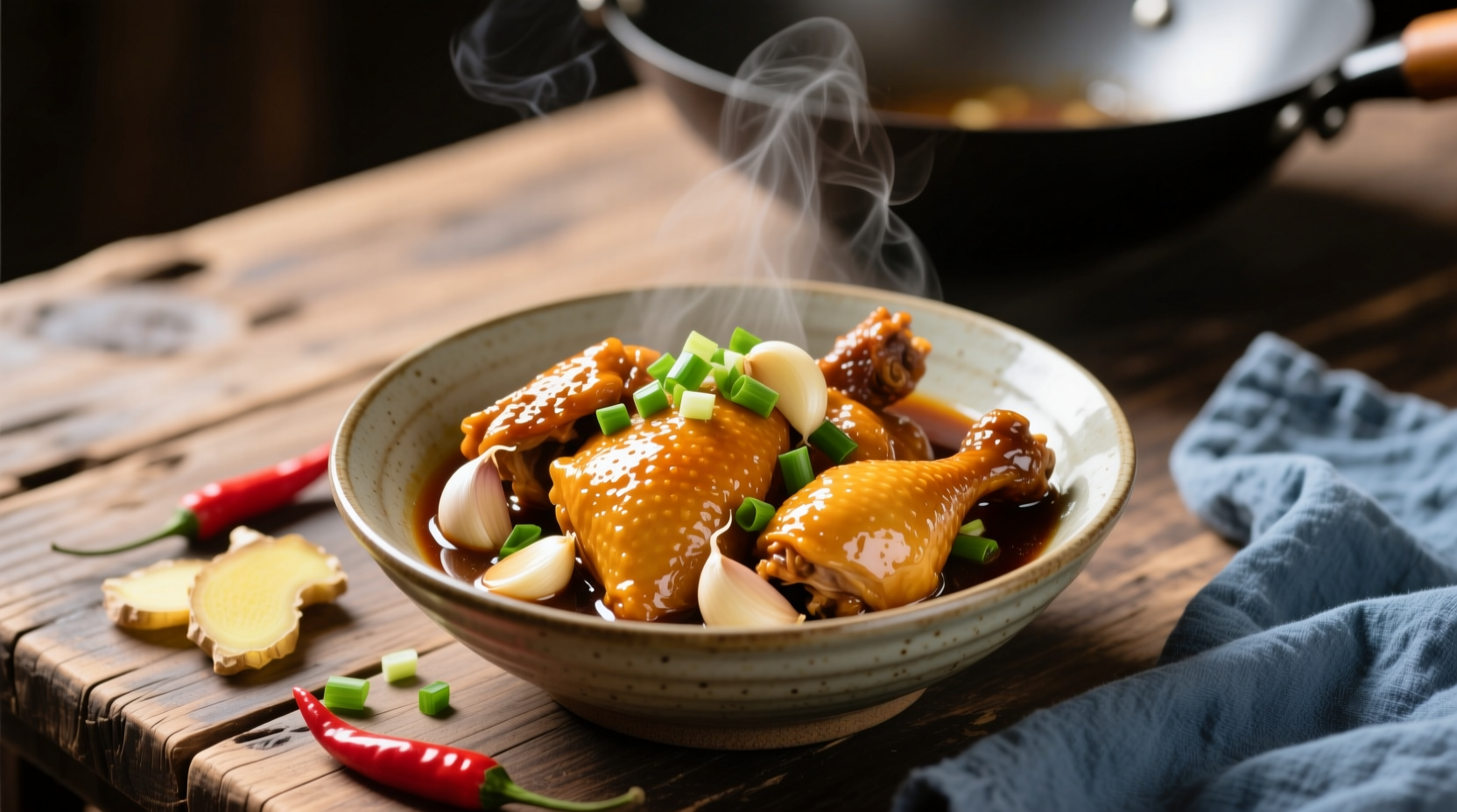 vinegar and garlic braised chicken