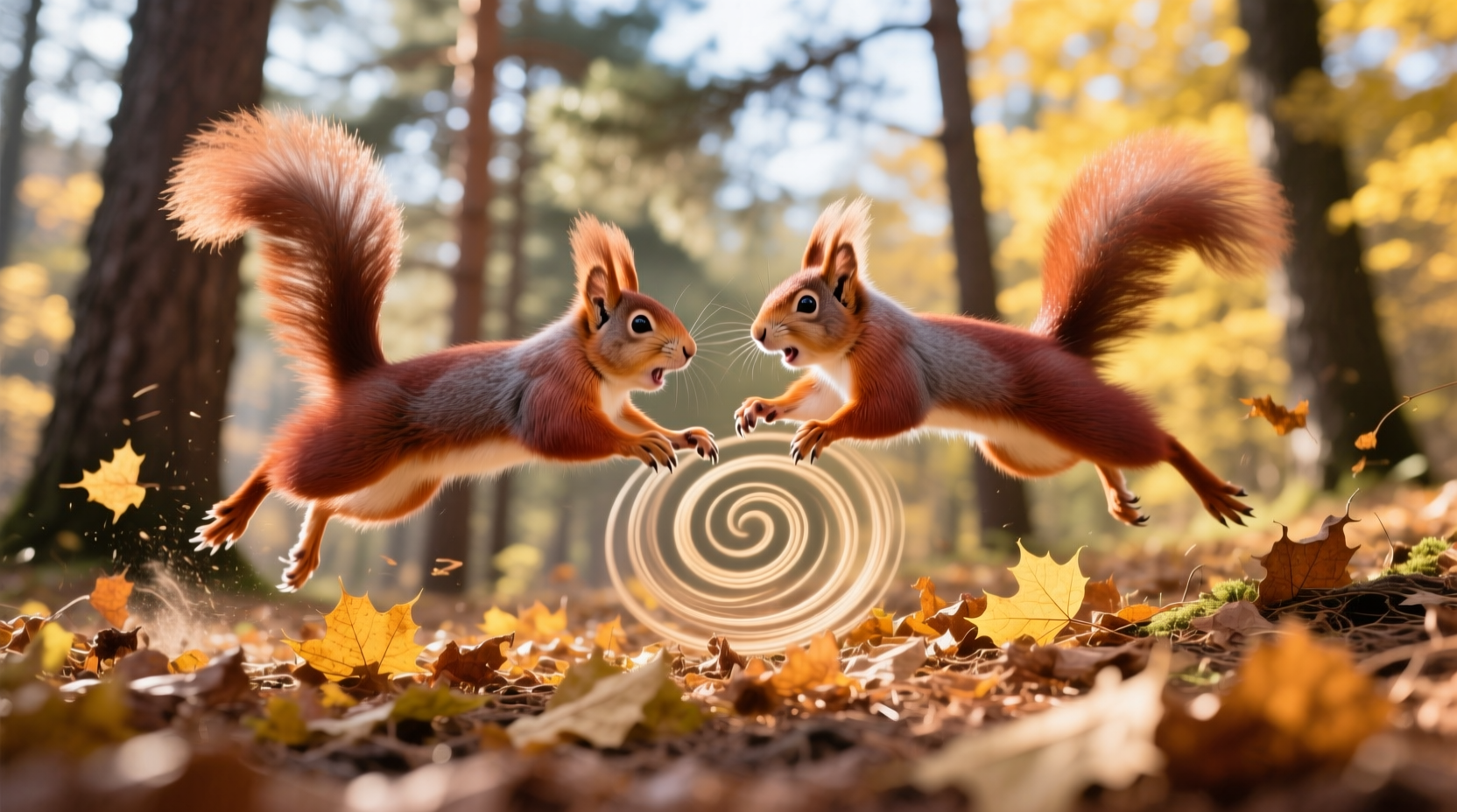 why do squirrels chase each other in circles mating season vs territory fights