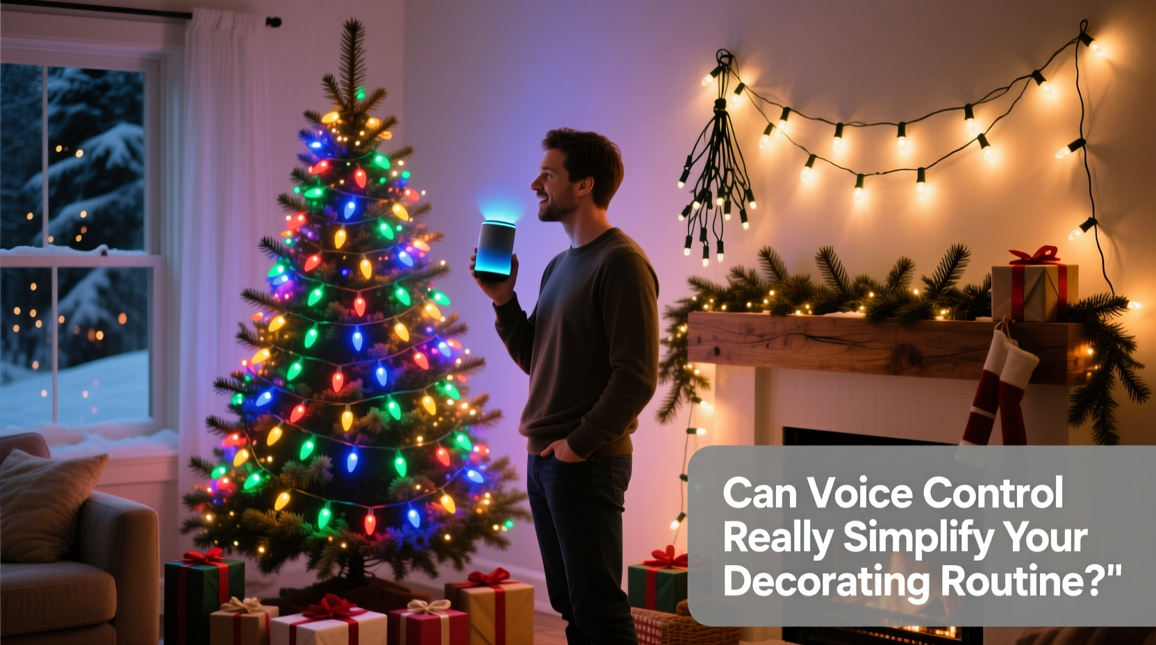 smart christmas lights vs manual string lights can voice control really simplify your decorating routine