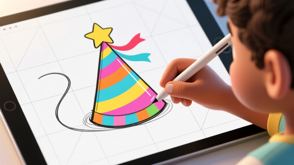 How to Draw Party Hat in 3 Minutes (Easy Guide)