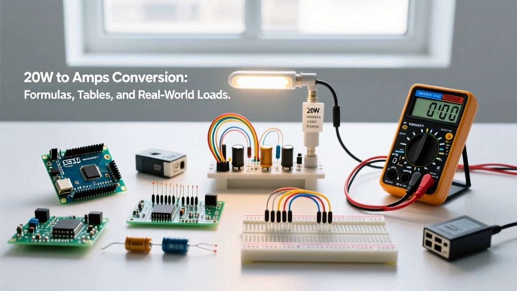 20W to Amps Conversion: Formulas, Tables, and Real-World Loads