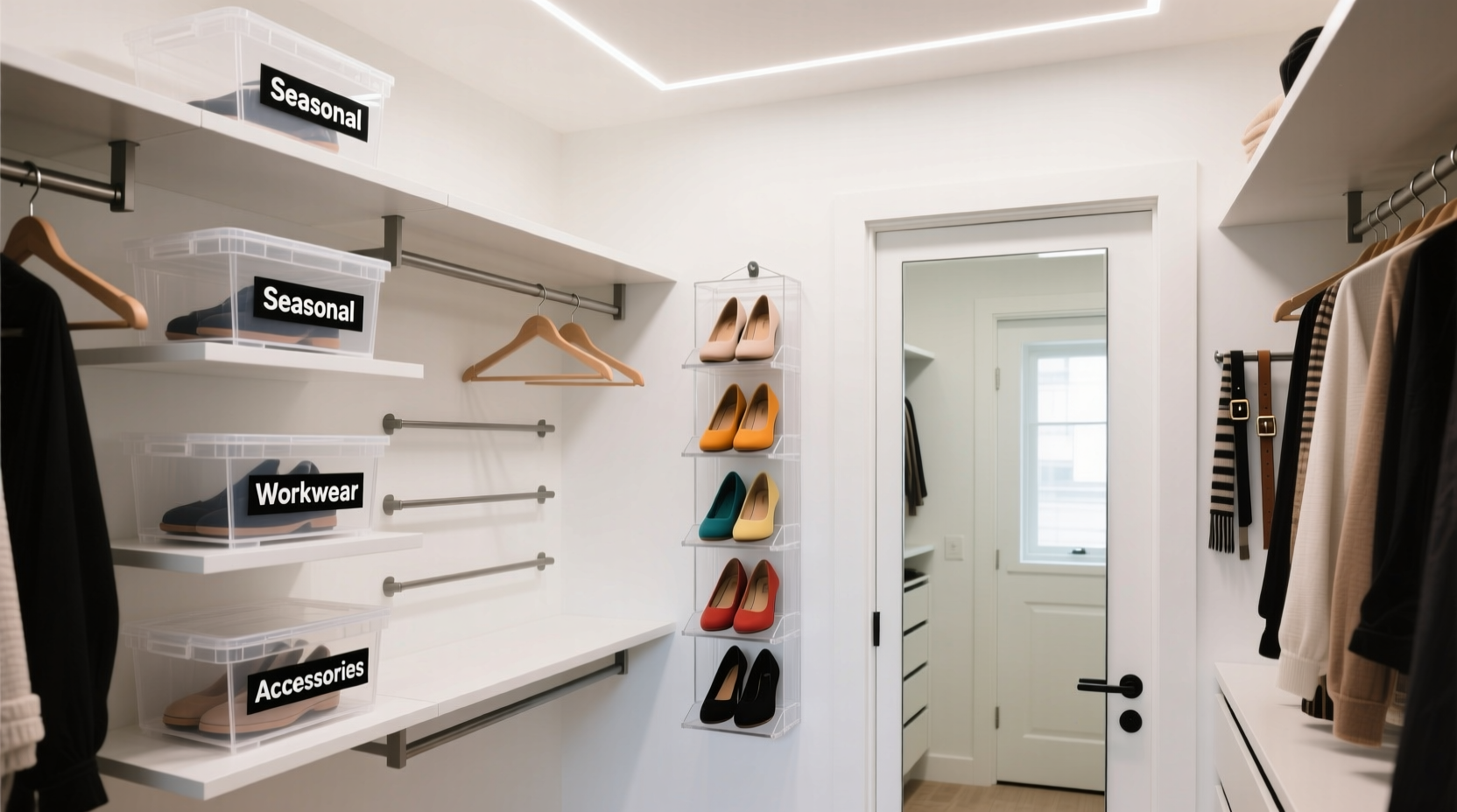 how to declutter a small closet using vertical space creatively
