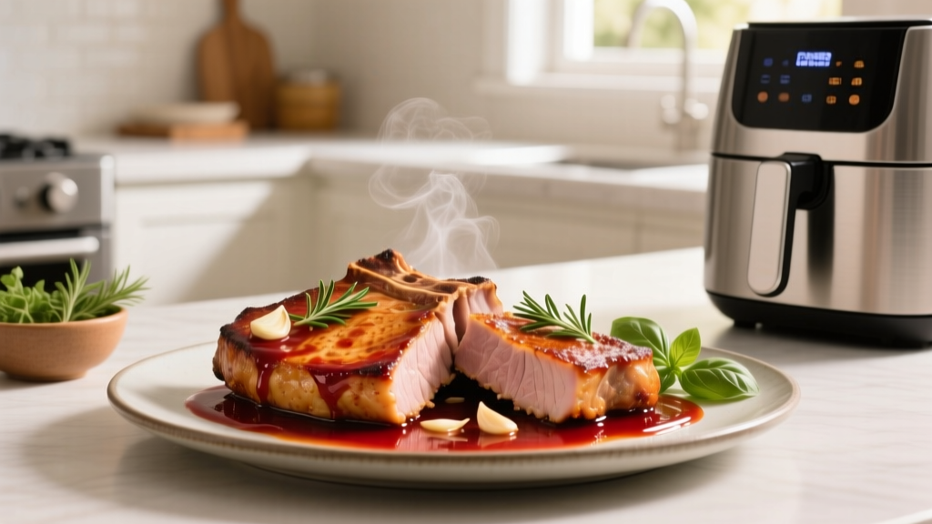Italian Dressing Pork Chops in Air Fryer (Crispy & Juicy!)
