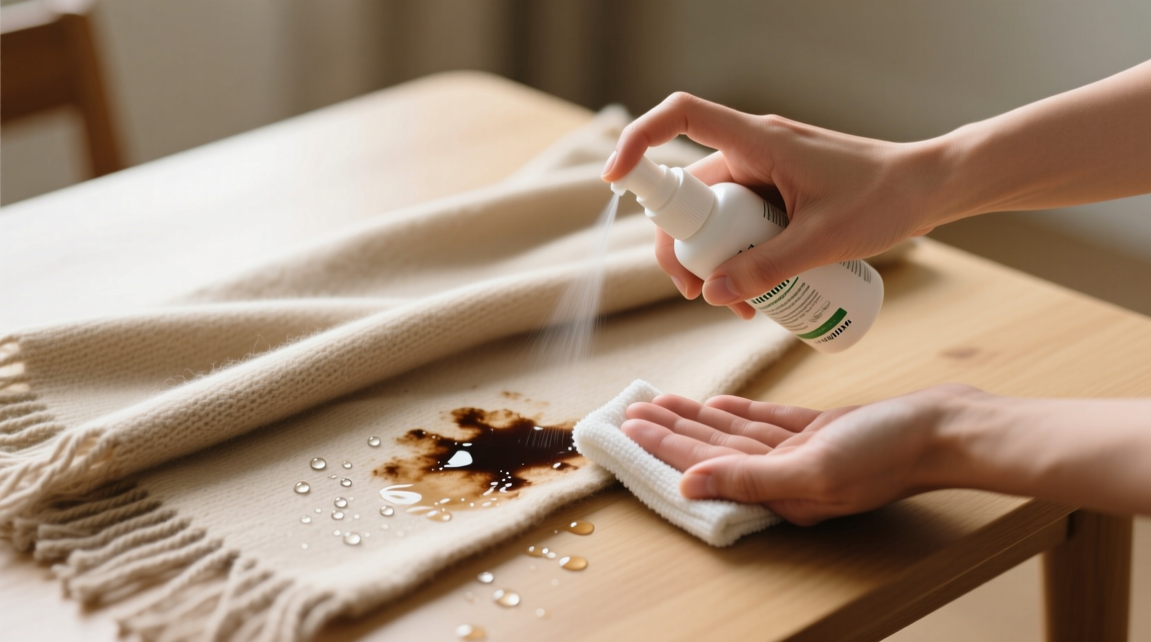 how to remove coffee stains from wool blend scarves