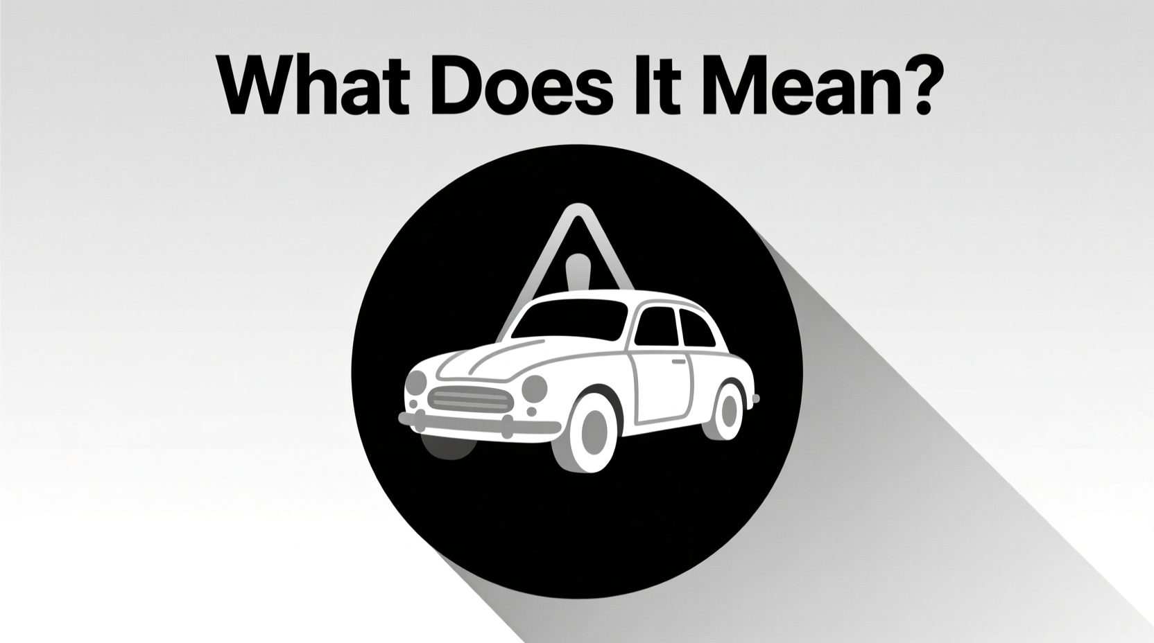 a with circle around it in car