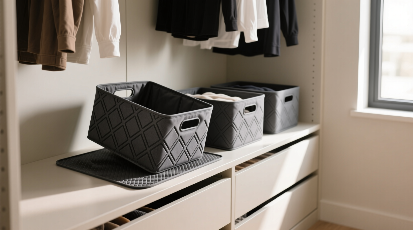 closet organization tips grip liner vs floor mat