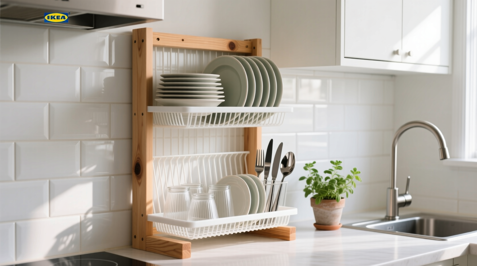diy ikea vertical dish drainer