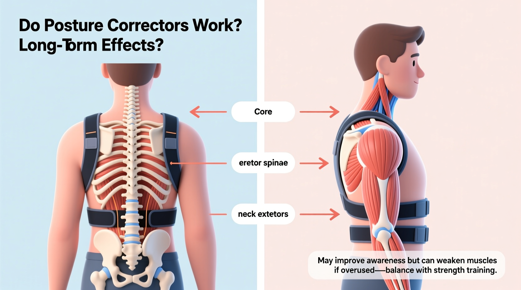 do posture correctors actually fix slouching or weaken muscles over time
