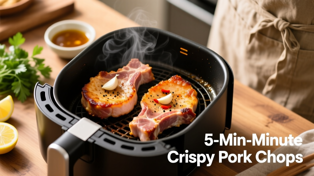 Crispy Boneless Thin Pork Chops in Air Fryer (5-Min Prep!)