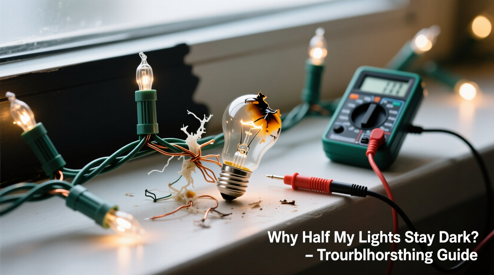 why does half my string of christmas lights stay dark and how to troubleshoot