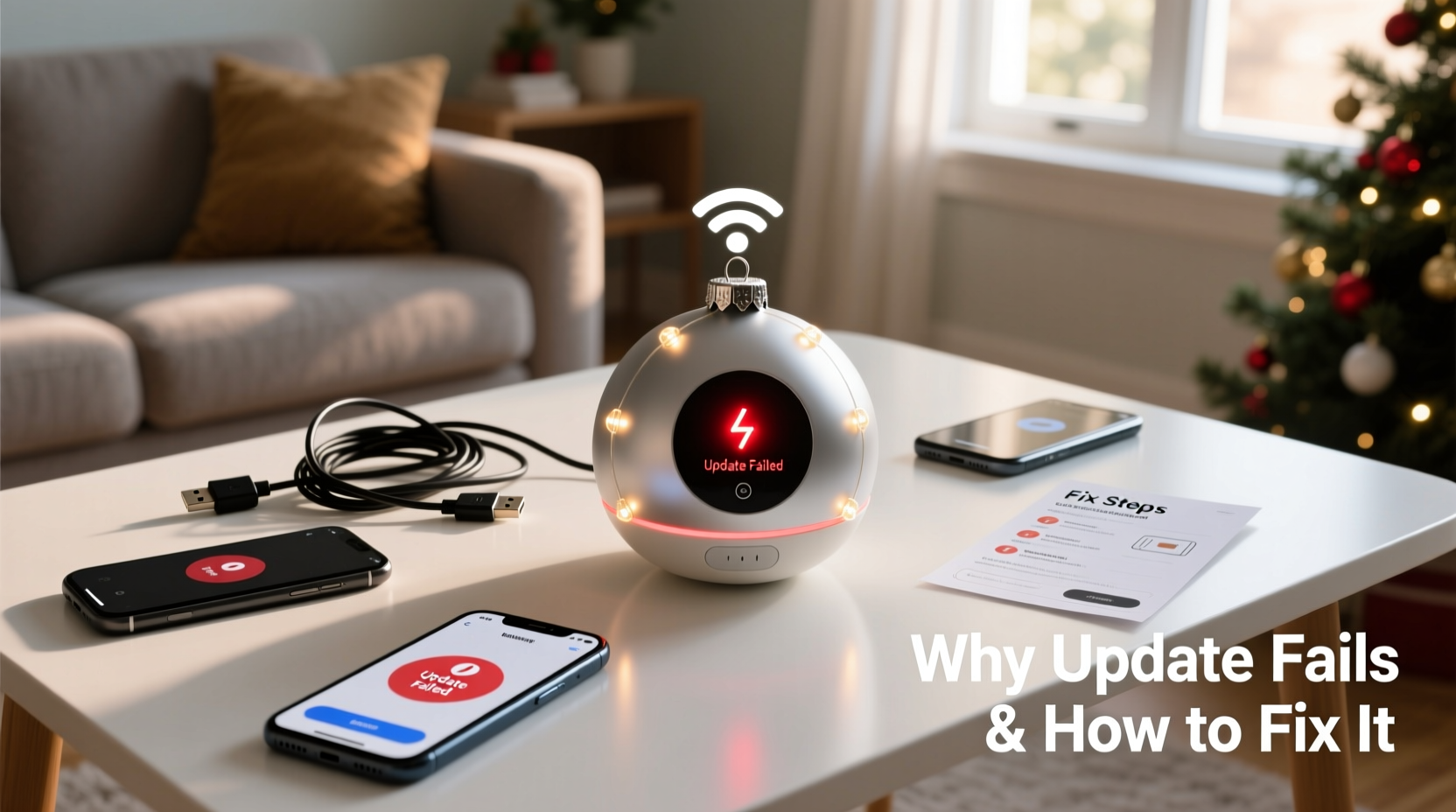 why does my smart christmas decoration fail updates and how to fix it