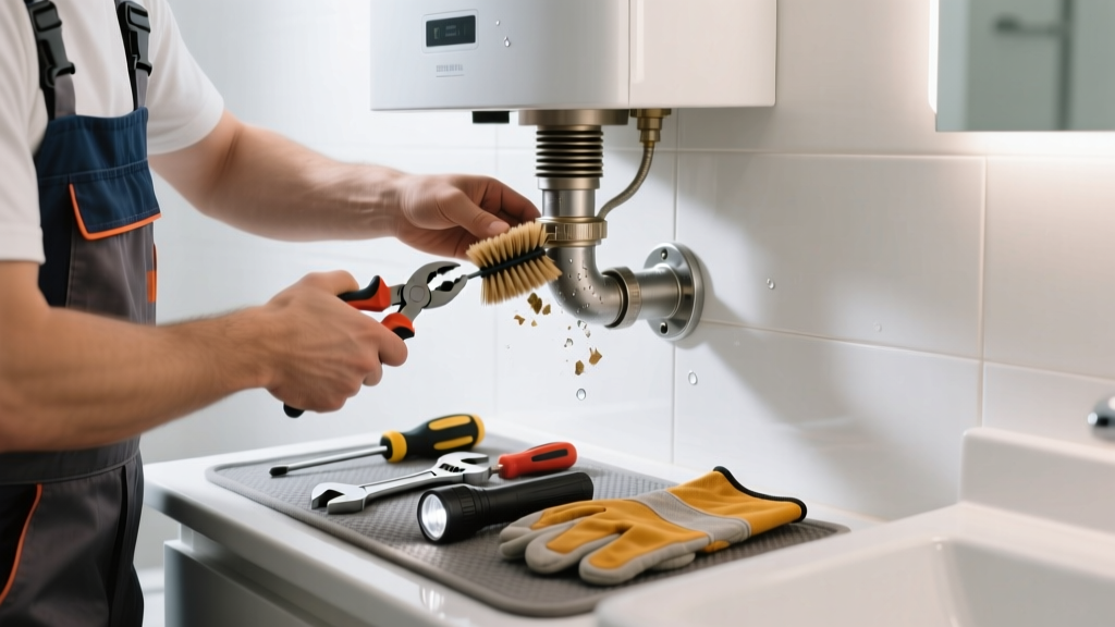 Fixing a Tankless Water Heater Vent Blocked in Bathroom