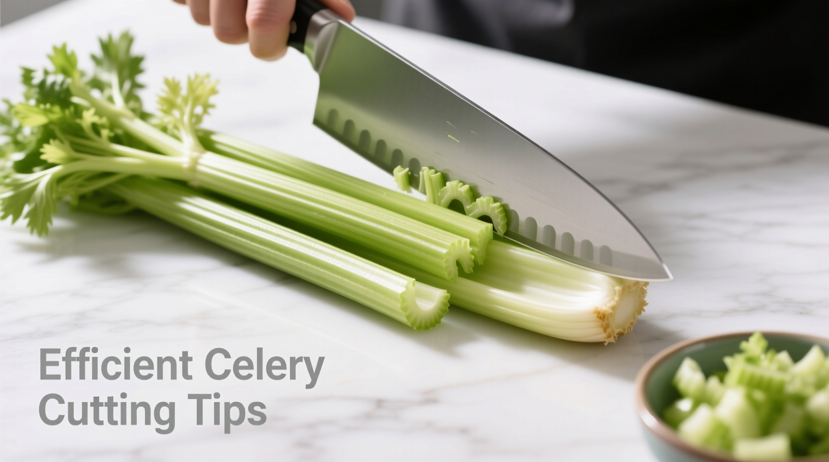 stepbystep guide to cutting celery efficiently