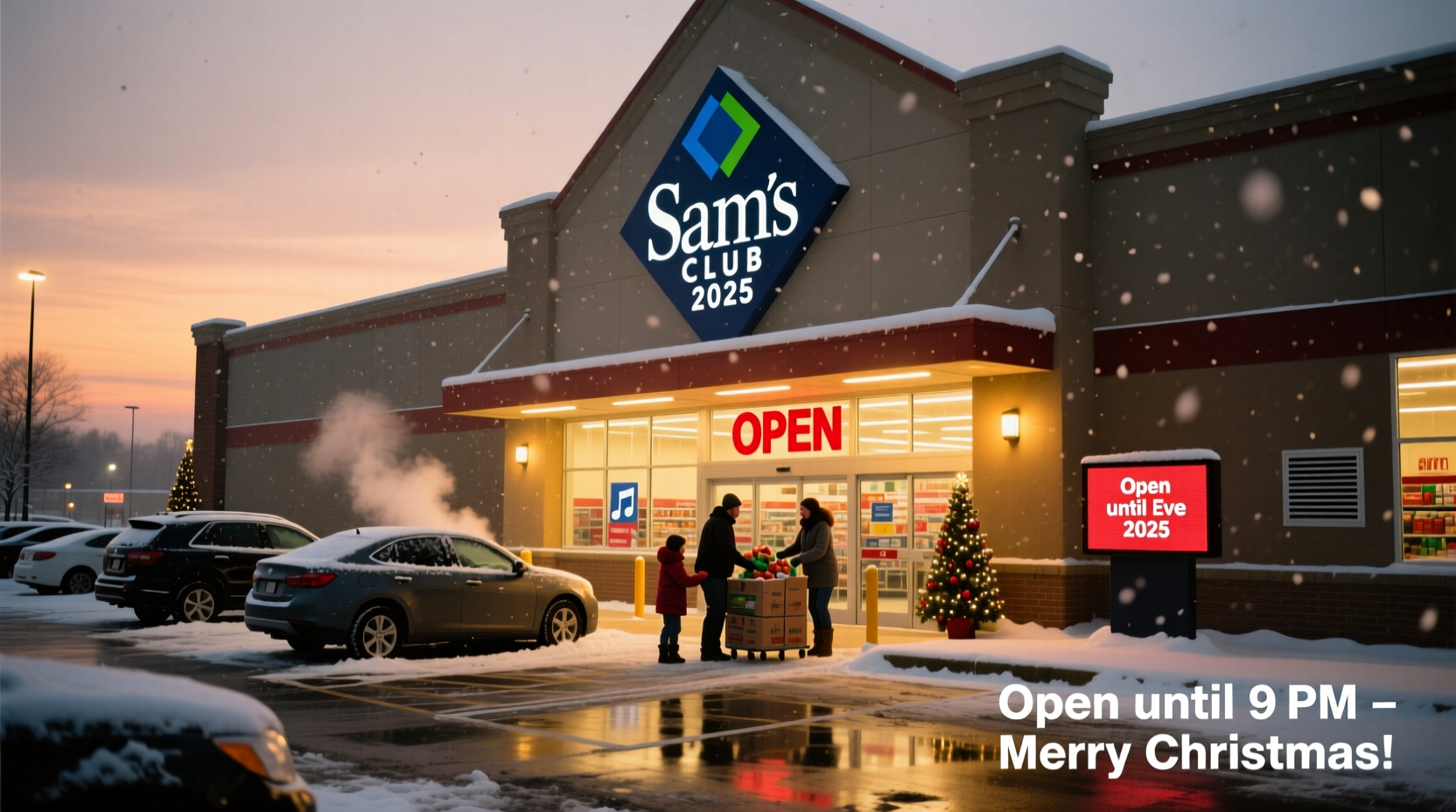 is sams open on christmas eve