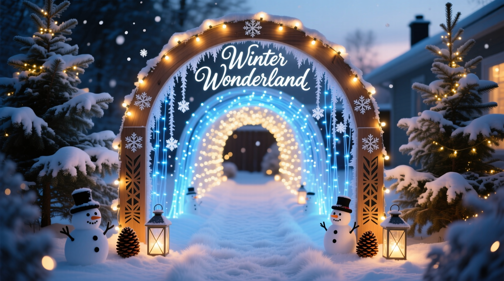 how to build a christmas light tunnel for backyard winter wonderlands