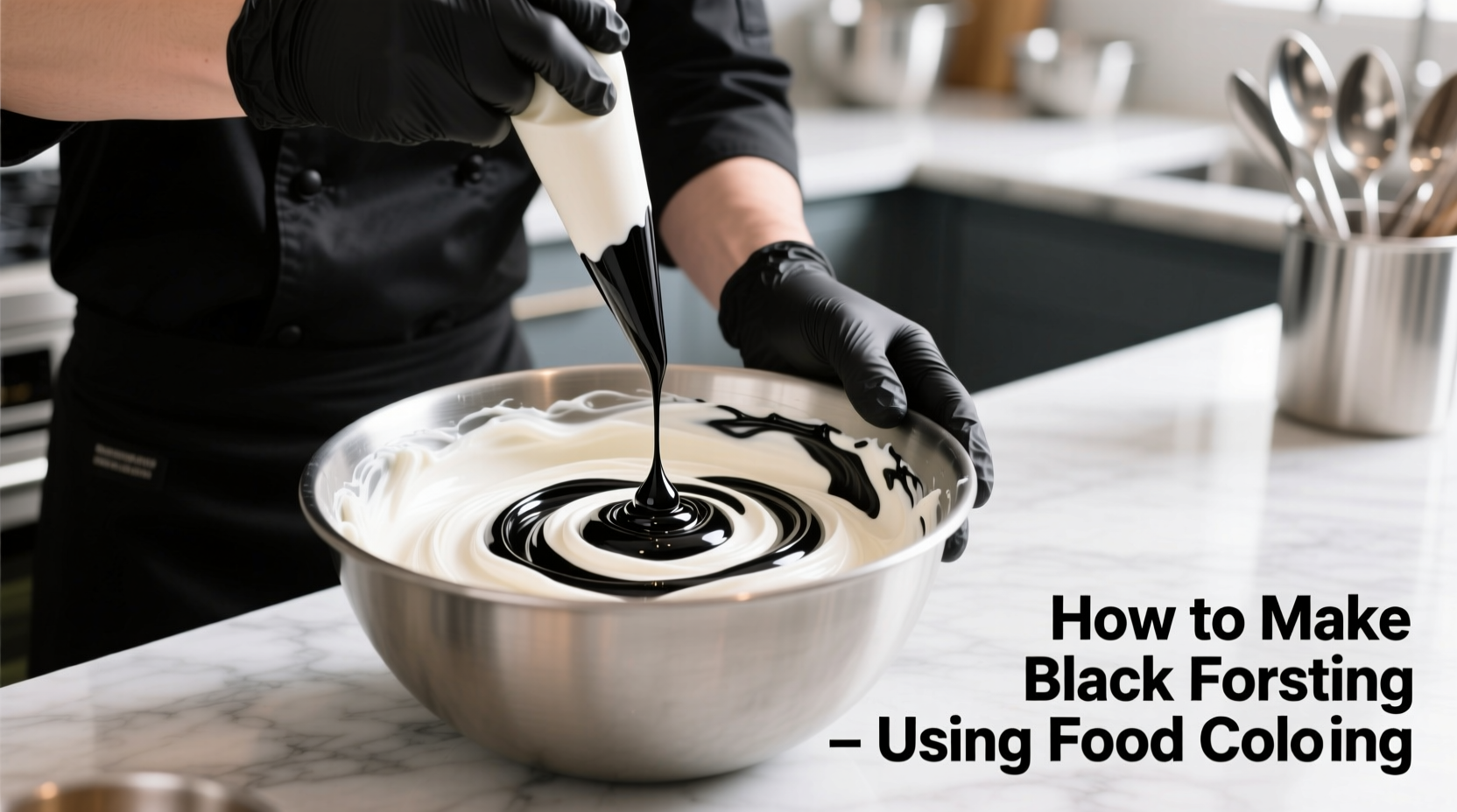 how to make black frosting using food coloring