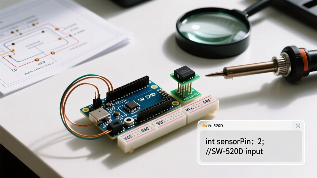 Tilt Sensor Arduino Integration: SW-520D Wiring & Code