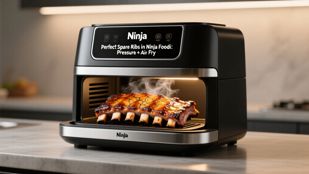 Perfect Spare Ribs in Ninja Foodi: Pressure + Air Fry