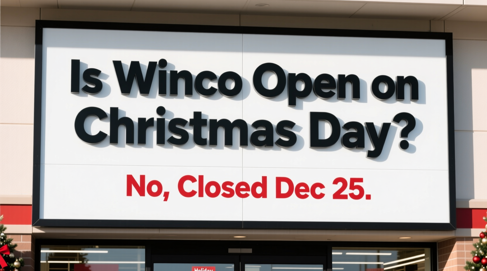 is winco open on christmas day