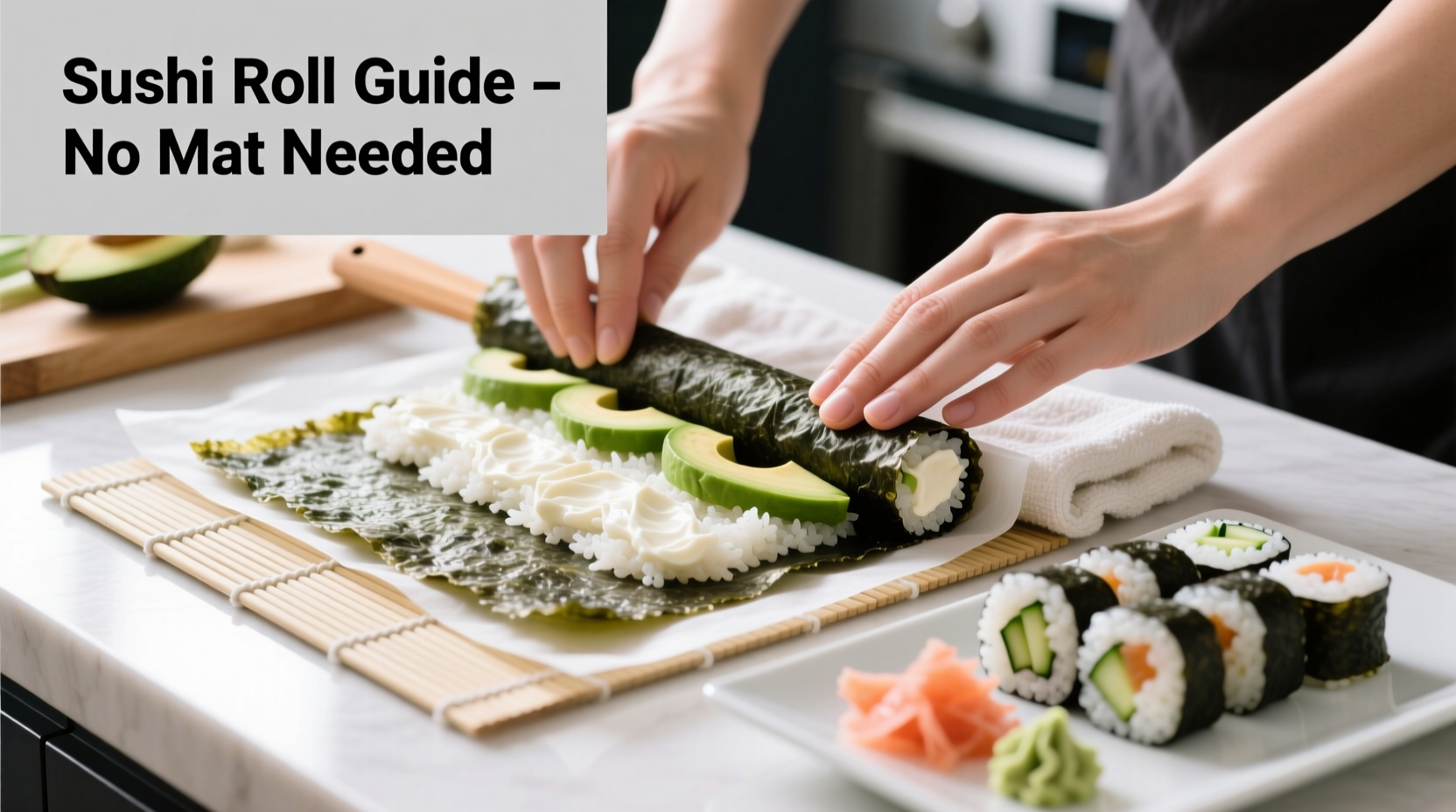 step by step guide to rolling sushi at home for beginners without a mat