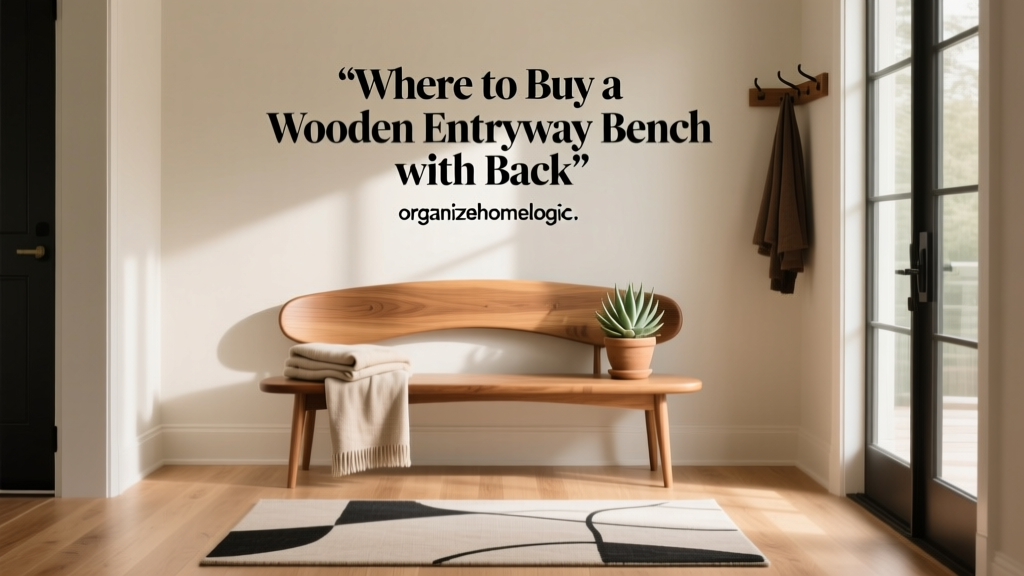 Where to Buy a Wooden Entryway Bench with Back