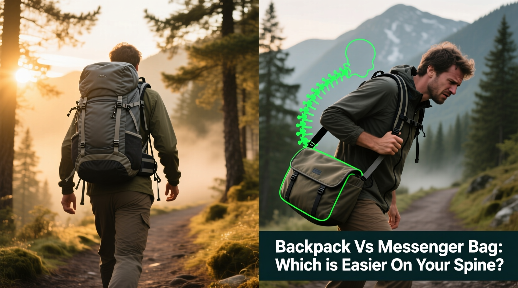 backpack vs messenger bag which is easier on your spine during long walks