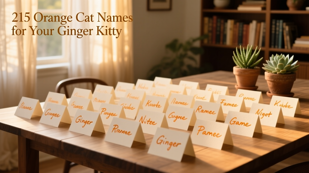 215 Orange Cat Names for Your Ginger Kitty