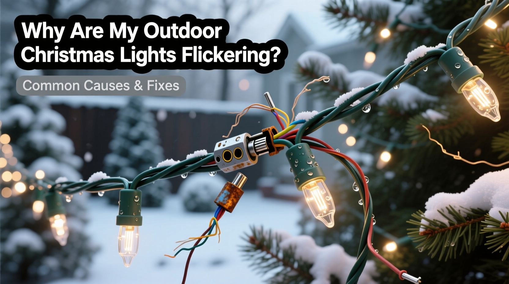 why is my outdoor christmas light display flickering possible causes and fixes