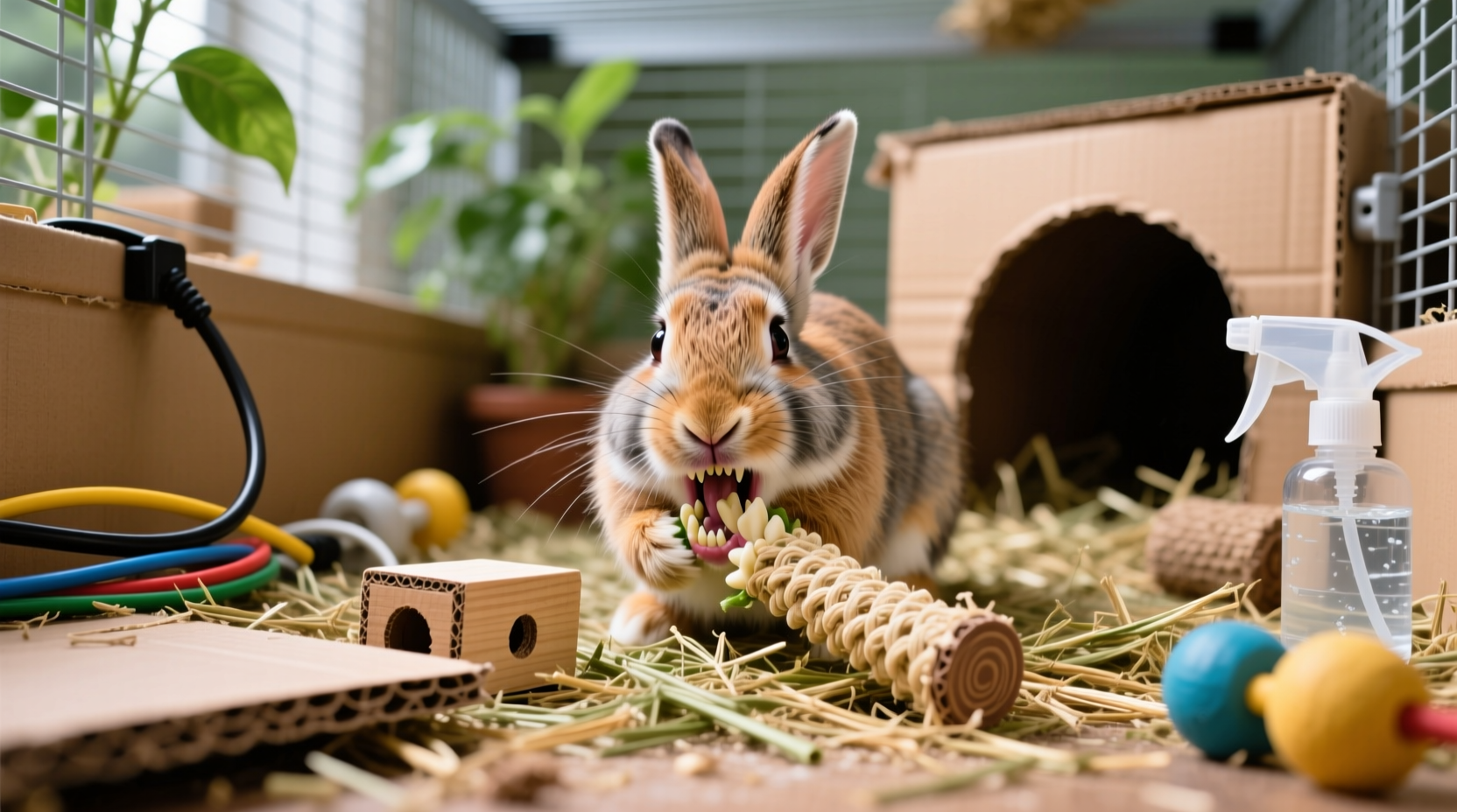 why do rabbits chew everything and how to redirect their gnawing instinct