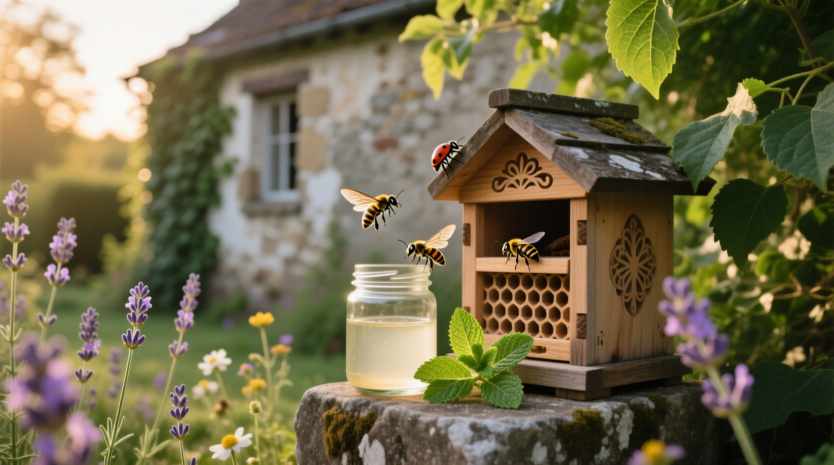 remove a wasp infestation without harsh chemicals using