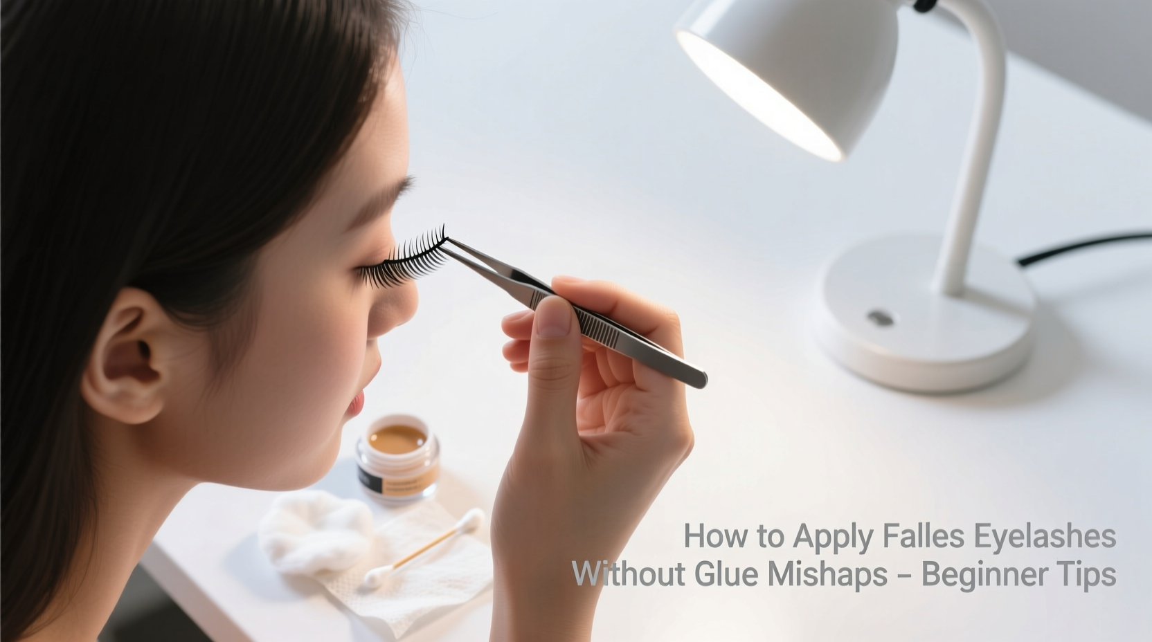 how to apply false eyelashes without glue mishaps beginner tips