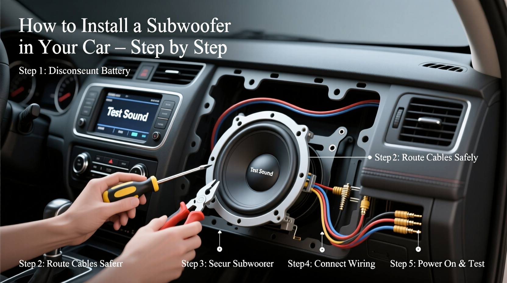 how to install subwoofer in car