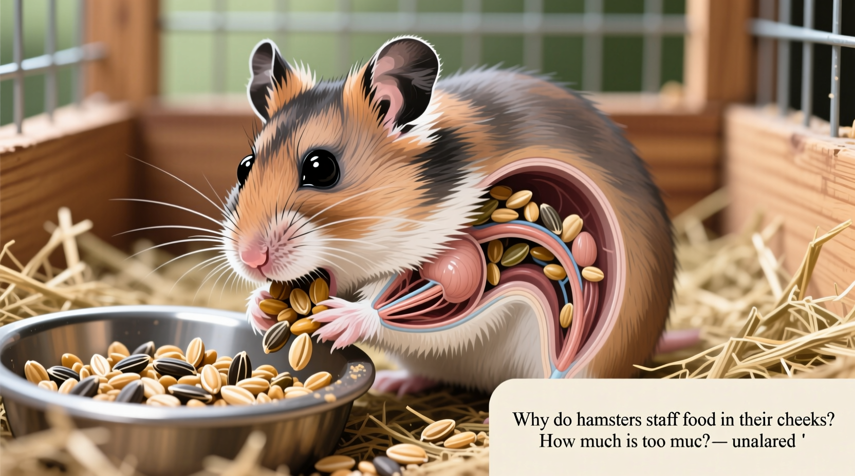 why does my hamster stuff food in its cheeks and how much is too much