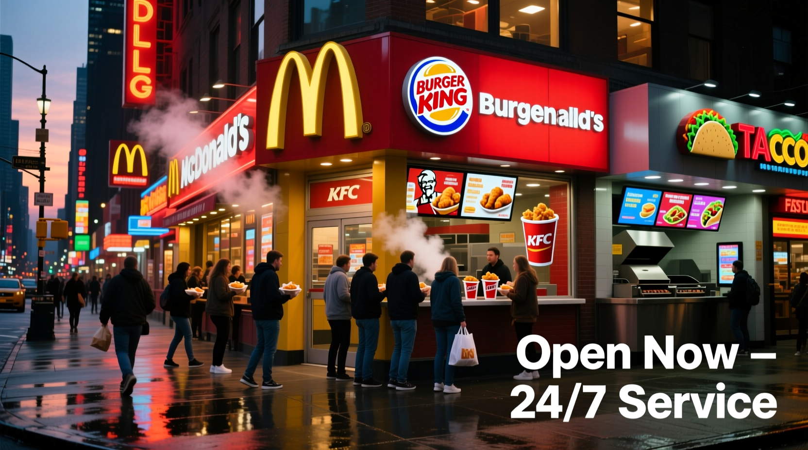 what fast foods are open right now