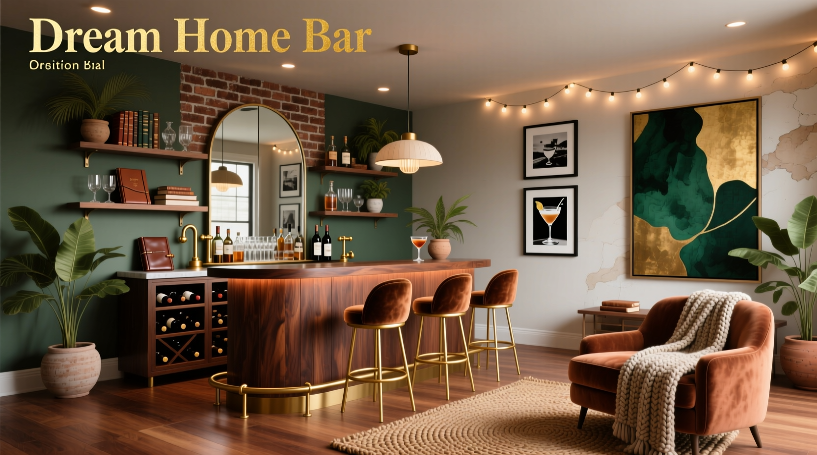 how to create a mood board for your dream home bar design