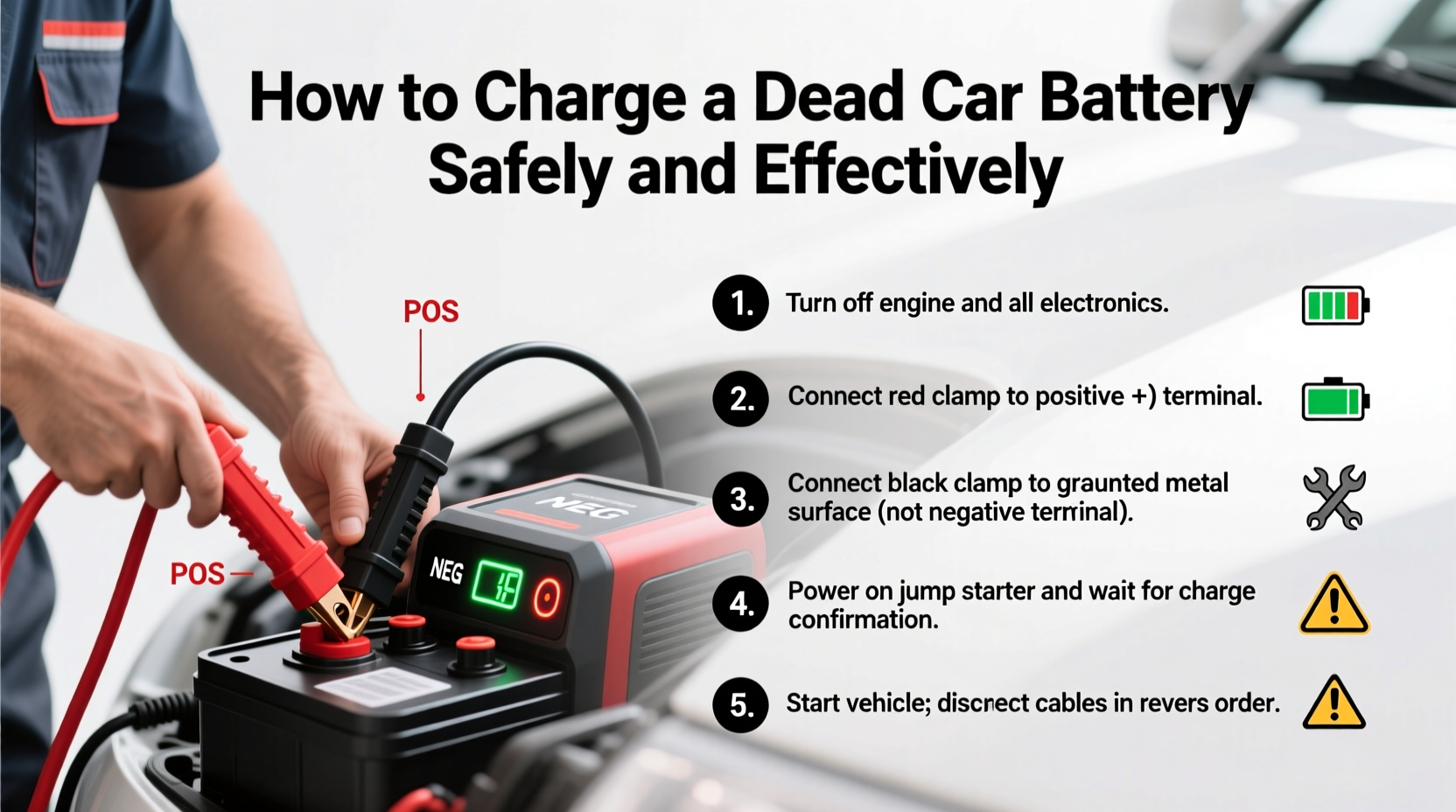 how to charge a dead car battery
