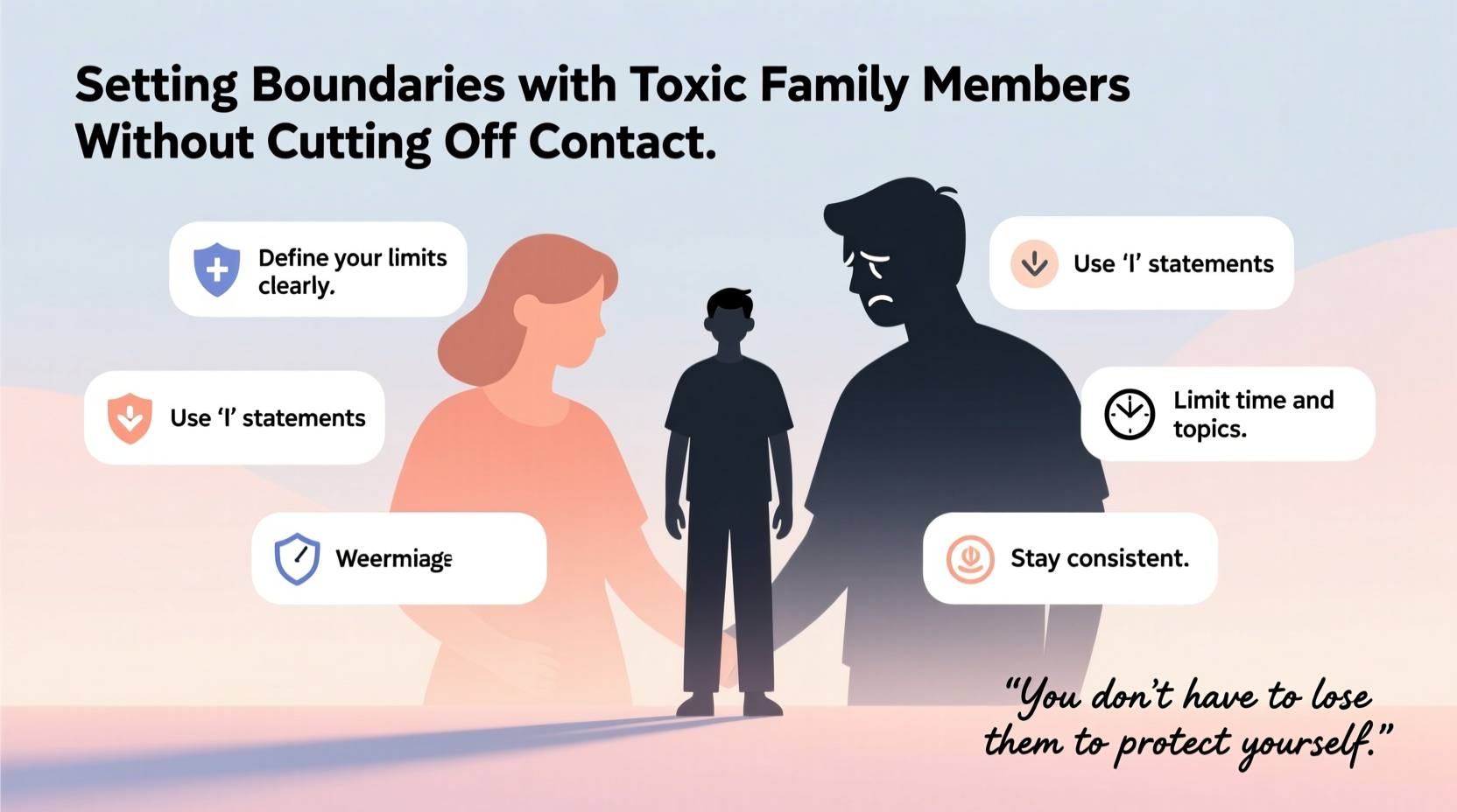 how to set boundaries with toxic family members without cutting them off
