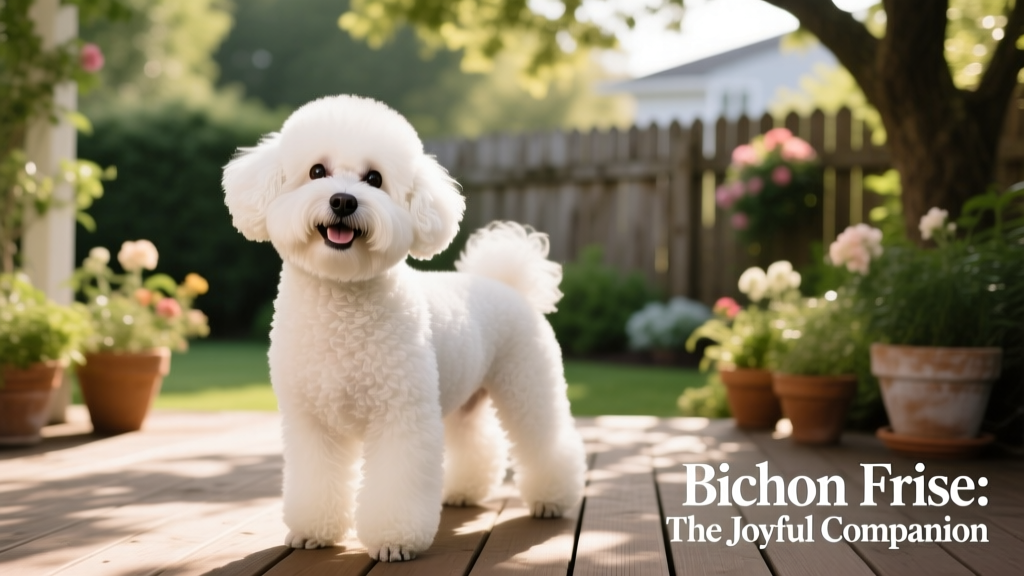 happy looking bichon frise dog