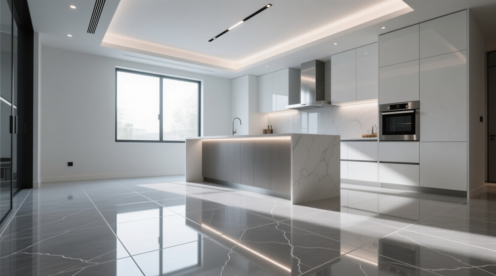 flooring choices to make your kitchen look larger