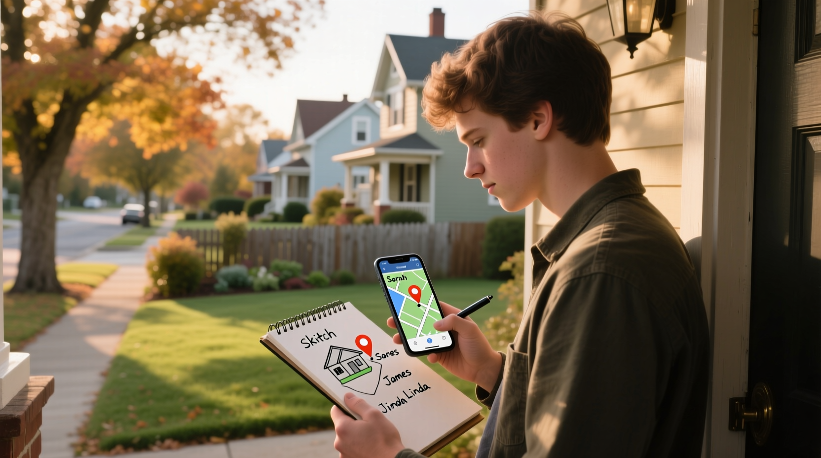 use skitch and maps to remember your neighbors names