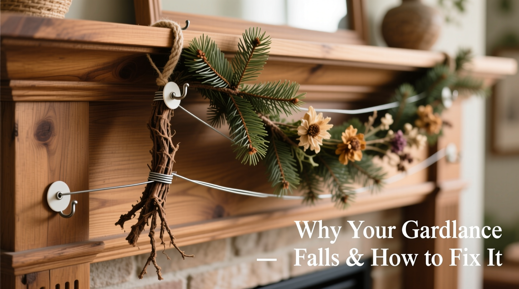 why does my garland fall off the mantel and how to secure it properly