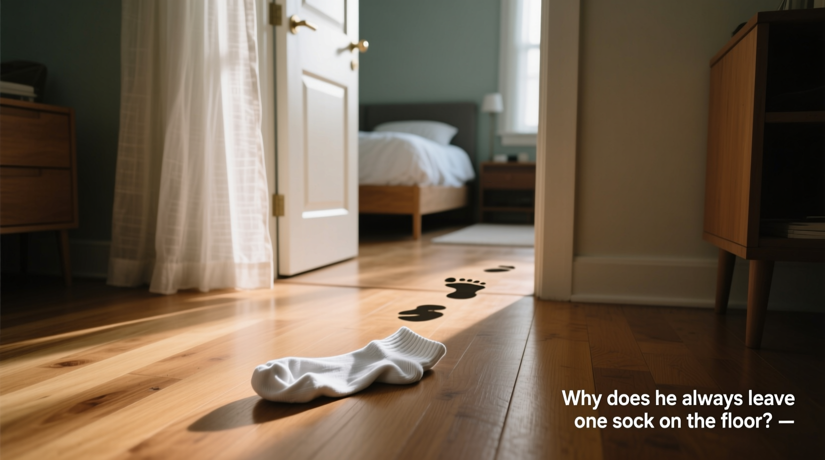 why does my boyfriend always leave one sock on the floor psychology behind it