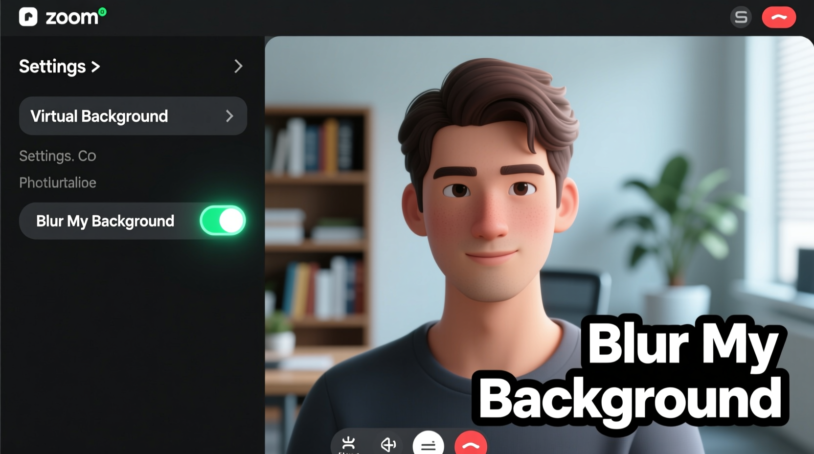 how to blur your background on zoom without a green screen